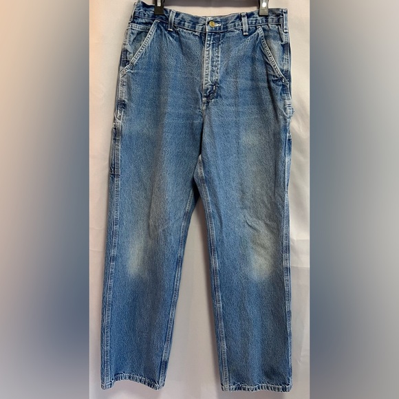 Carhartt Other - VTG Carhartt Carpenter Work Pants Original Dungaren Fit Sz 35X32 Blue Men’s